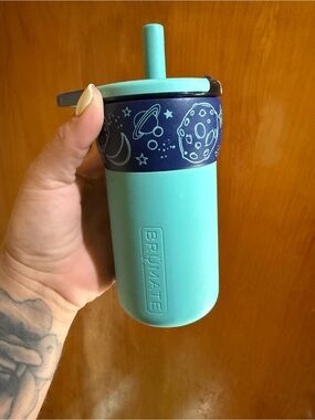 BrüMate Mint Kids Tumbler with Space Print Band